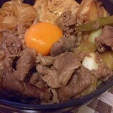 すき焼きを手軽に丼で♡